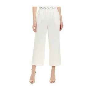 Tahari Women's Hi-Waist Soft Wide Leg Trouser Dress Pants Natural Size 6 $89 NWT